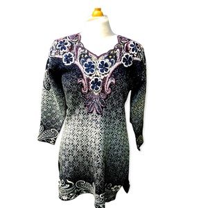 Oster Embroidered Floral Sweater dress